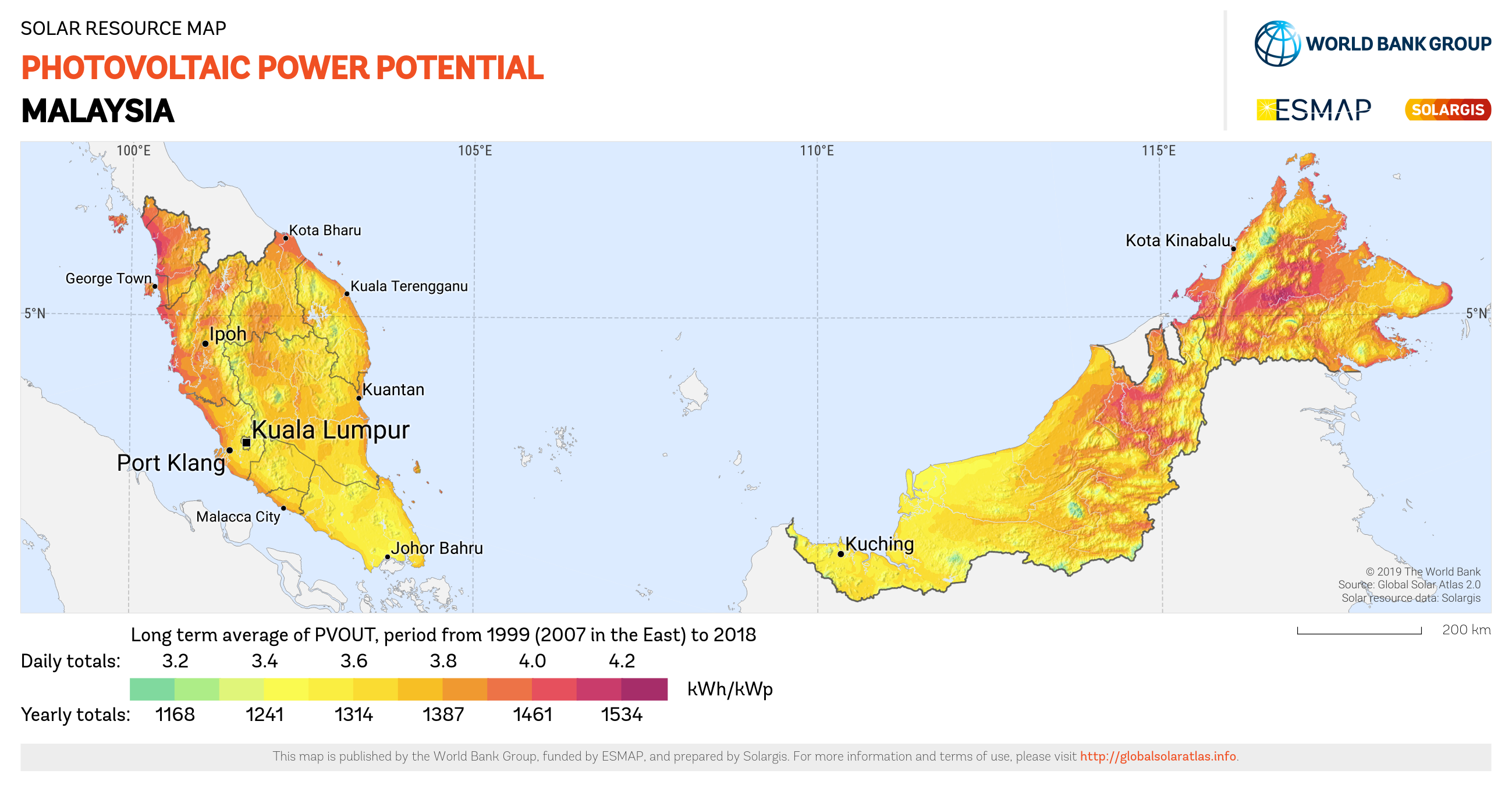 Malaysia PV Potential Map